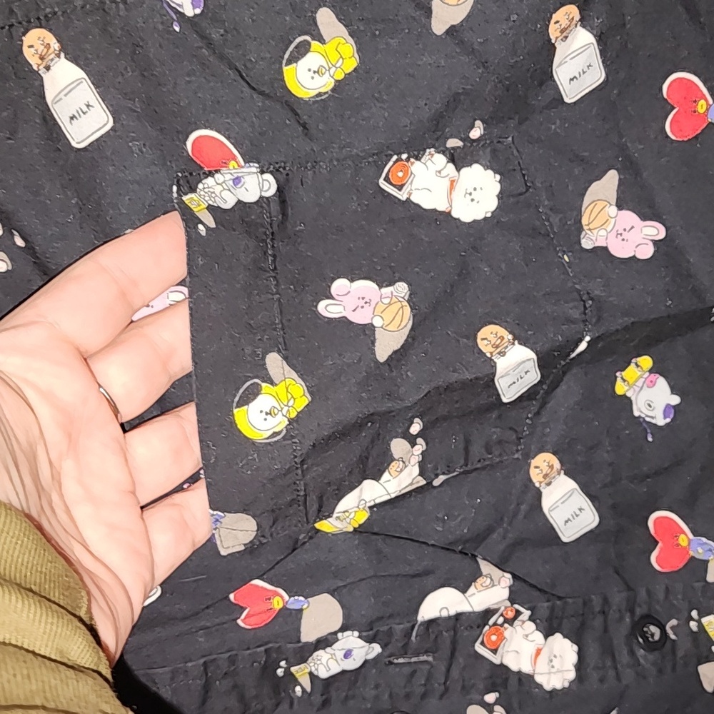 BTS milk button down - Picture 3 of 5